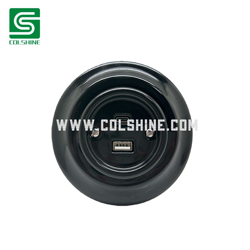 Flush Mounted USB Wall Outlet 20W Fast Charging Dual Type A & Type C Ports